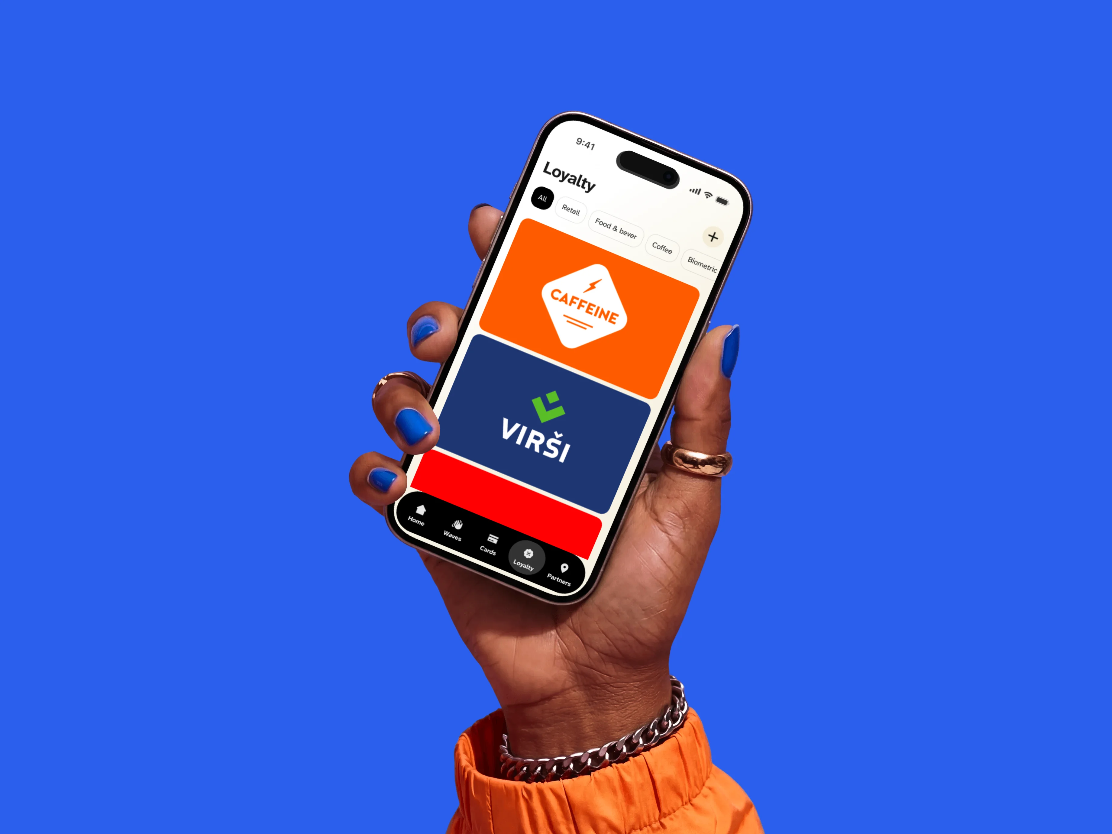 Handwave loyalty cards on mobile